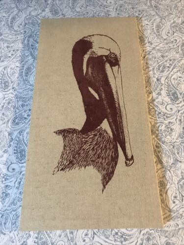 Mid Century Vintage Fabric Canvas Print Pelican Marushka ?