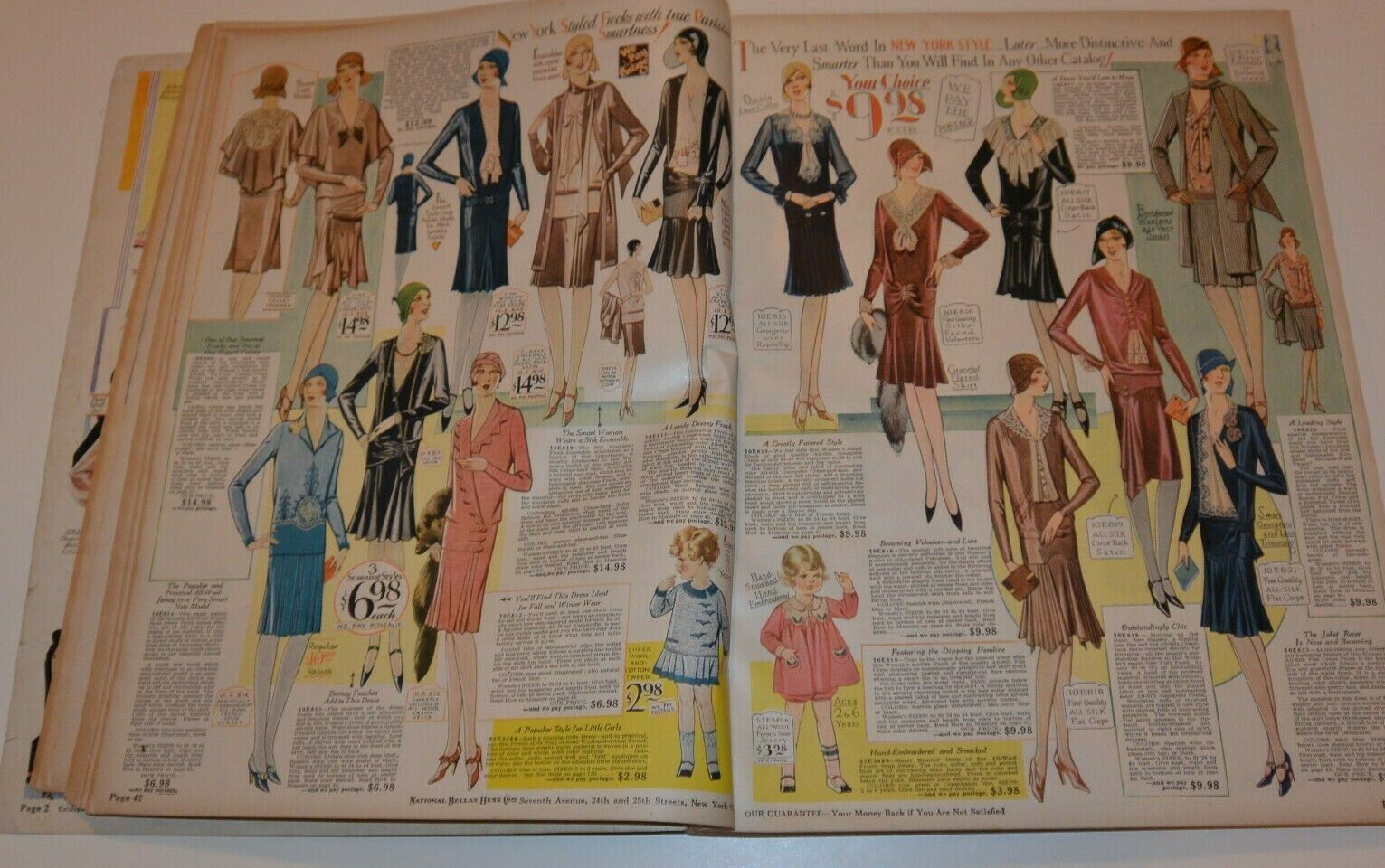 VINTAGE 1929-30 BIG CLOTHING CATALOG! FLAPPER FASHIONS! DRESSES/COATS/HATS/SHOES