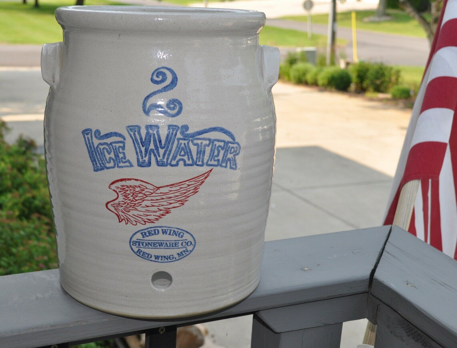 RARE RED WING 2 GALLON ICE WATER COOLER CROCK