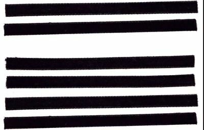 (6) Luxury Black VPi Replacement Vinyl Record Cleaning Strips Velvet/3M Strip