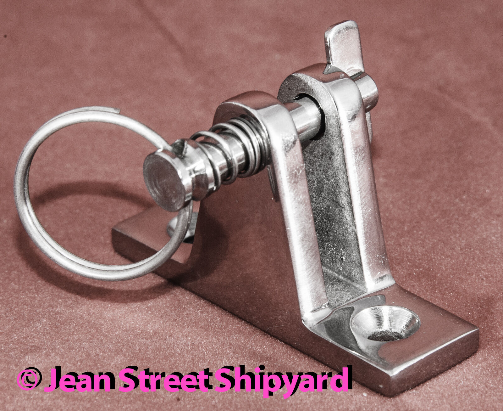 Boat Marine Stainless Bimini Top Frame Base Mount Quick Release Deck Hinge & Pin