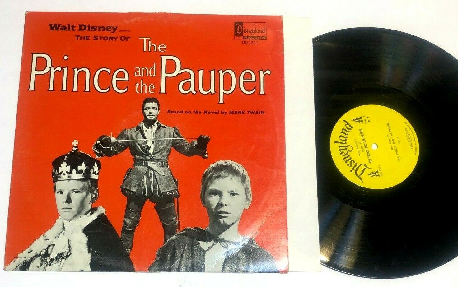 Walt Disney Presents The Story Of The Prince And The Pauper LP  Vg