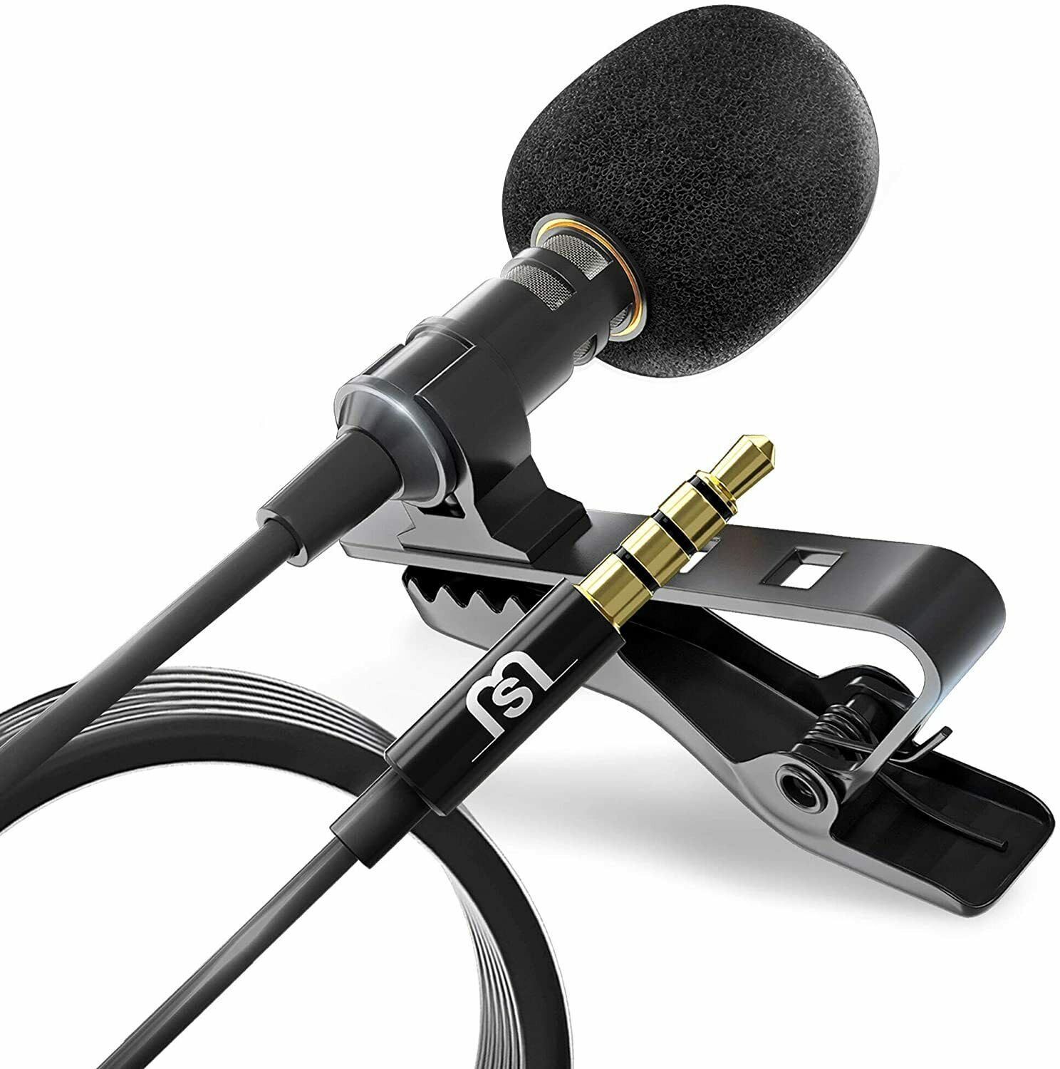 Lavalier Clip-on Lapel Omnidirectional Condenser Mini Microphone Iphone Android
