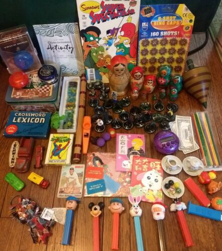Vintage/Modern Toy Lot Cars, yo-yos, card games, Russian dolls, marbles and more
