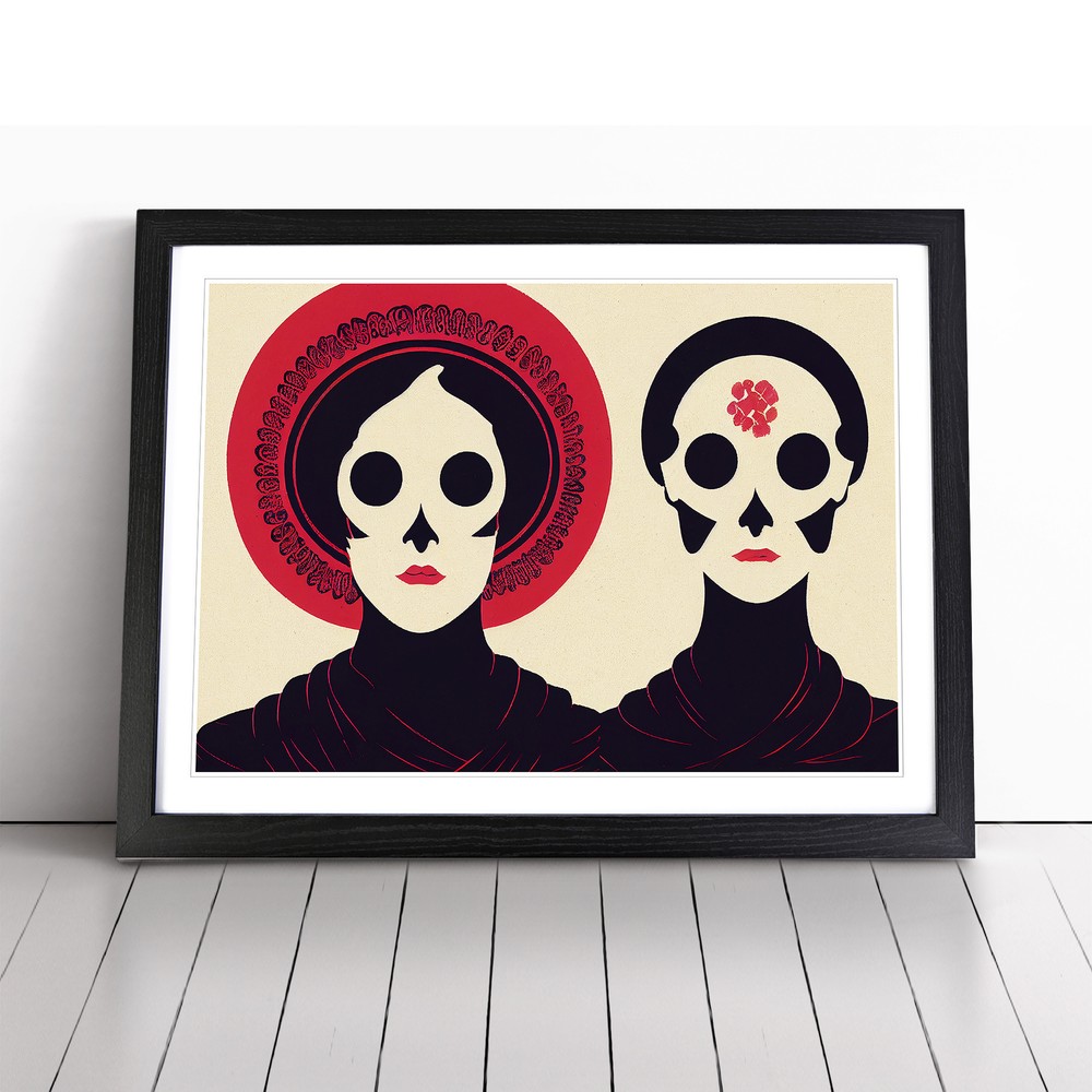 Two Women Abstract Vol.6 Wall Art Print Framed Canvas Picture Poster Decor