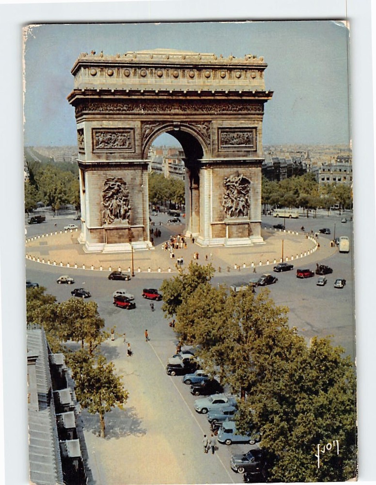 Postcard Arc de Triomphe Entrance To Champs-Elysees  Paris France