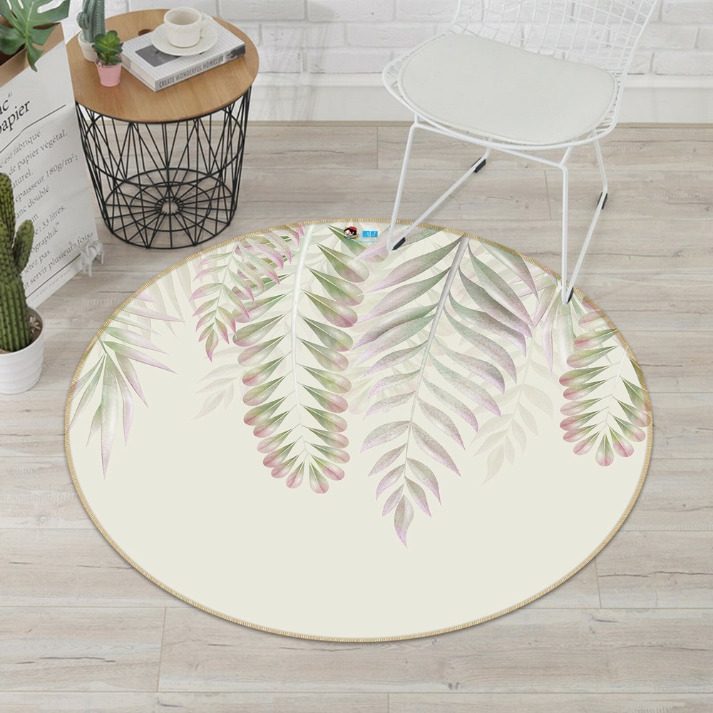 3D Simple Colored Leaves NAO9922 Game Rug Mat Elegant Photo Carpet Mat Fay