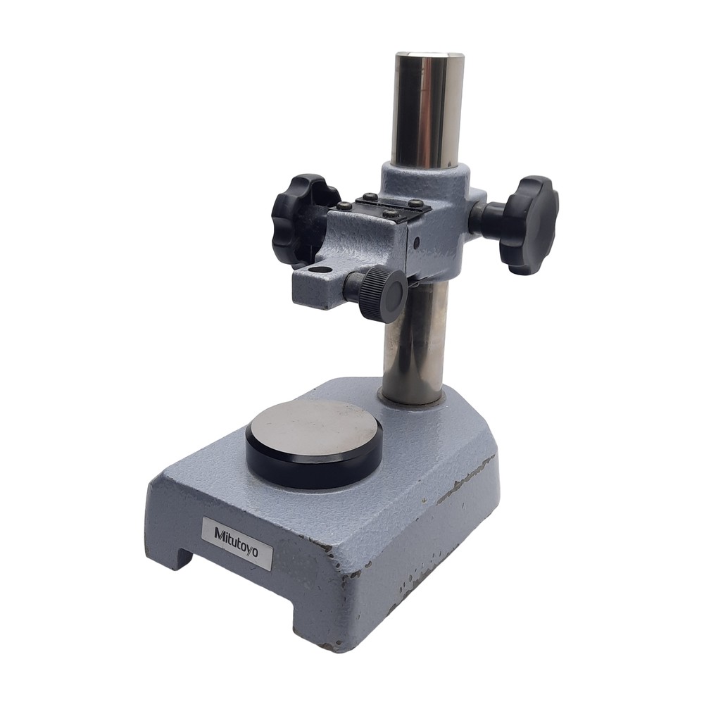 Mitutoyo 7004 Dial Gage Stand w/ Flat Anvil ø30mm Shaft, ø3/8in Stem, 4in Travel