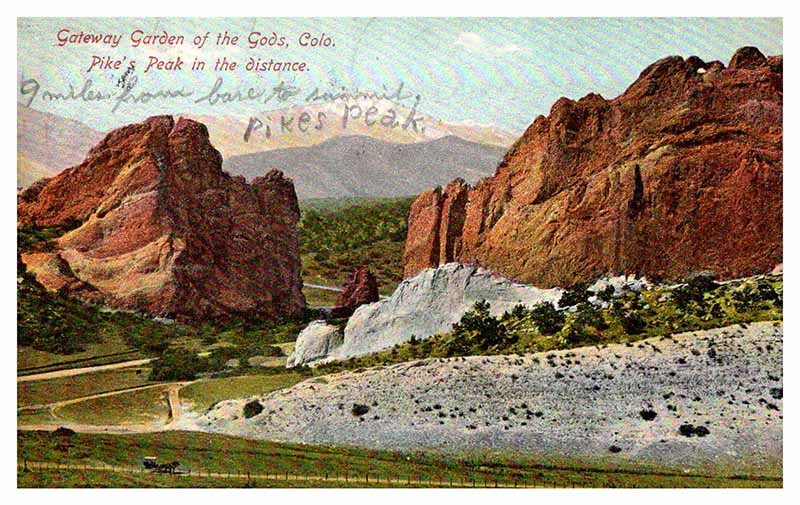 Postcard MOUNTAIN SCENE Colroado Springs Colorado CO m/09 AP7089