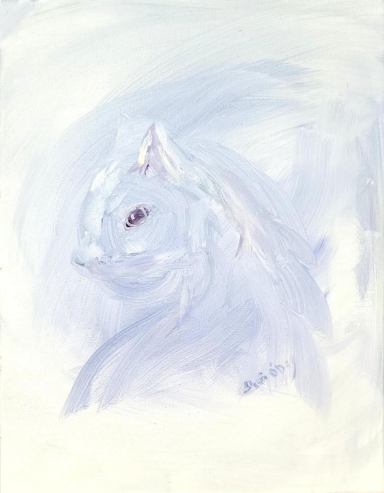 Original  Cat Canvas 14 X 11 Acrylic Painting  Home Decor Art Handsigned Canvas