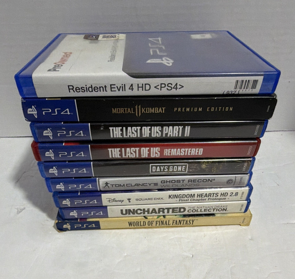 PS4 Game Lot of 9 games Resident Evil 4, MK11,