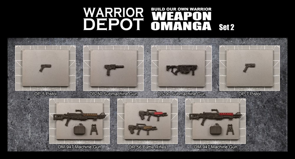 Acid Rain World GI Joe Compatible Omanga 1/18 Scale Weapon Set 2-image