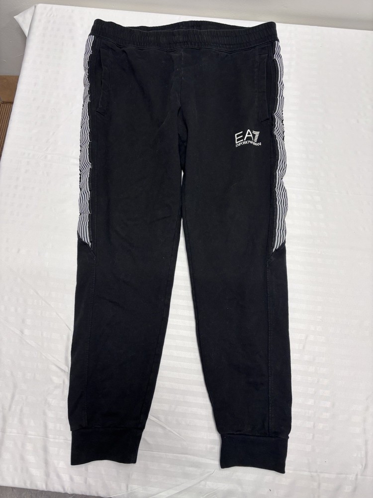 Armani Exchange Sweatpants Men’s Size XL Black Joggers AX Logo Pull-On Pants