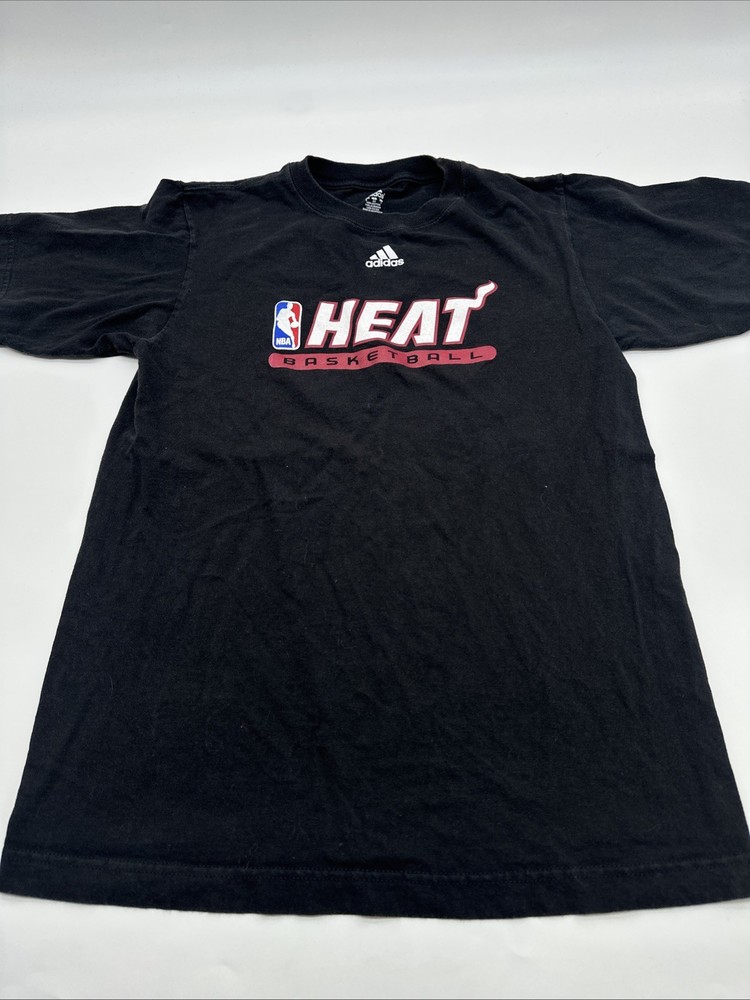 Adidas Miami Heat T-Shirt Men Small Graphic Print Logo Black ..#29543