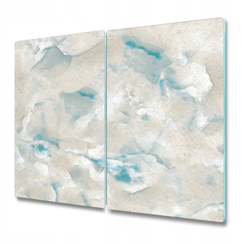 Glass Kitchen Chopping Board Natural Marble Abstract Watercolour 2x30x52