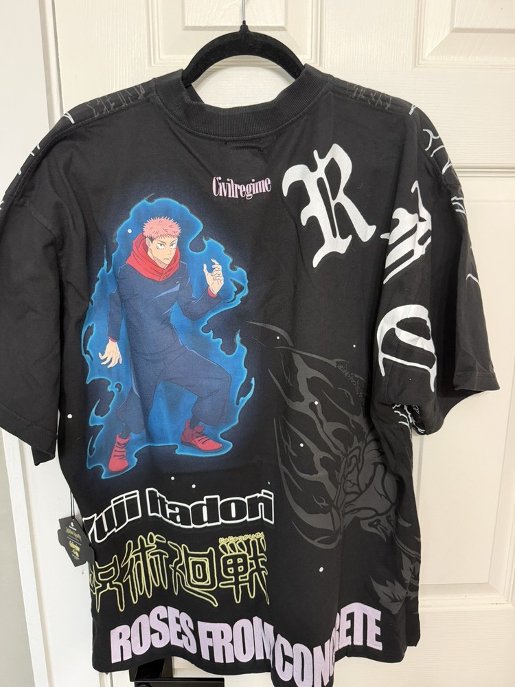 Civil Regime x Jujutsu Kaisen  Yuji Itadori King Of Curses Tshirt Medium