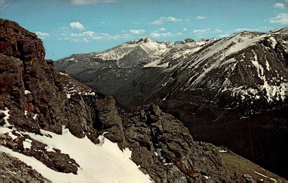 1969 Longs Peak Rocky Mountain National Park Colorado Curteichcolor Chrome Postc