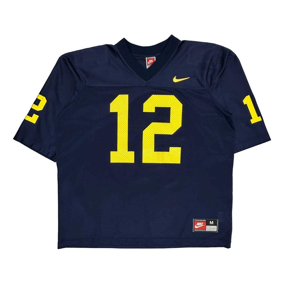 Number 12 Nike Football Football Jersey - Medium Navy Polyester