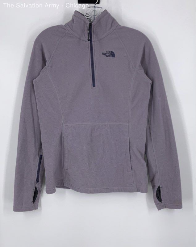 The North Face Womens Purple Long Sleeve Activewear 1/4 Zip Jacket Size Small