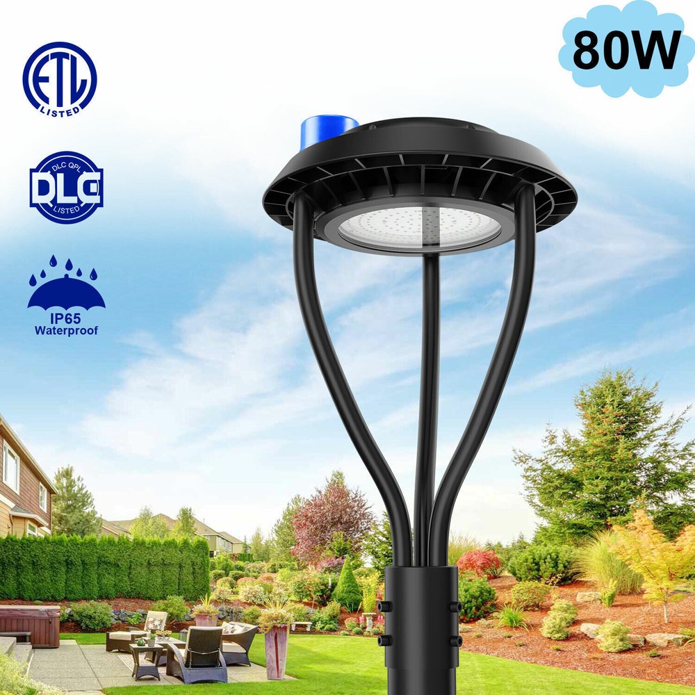80W LED Outdoor Garden Light IP56 Waterproof With Photocell Fixture