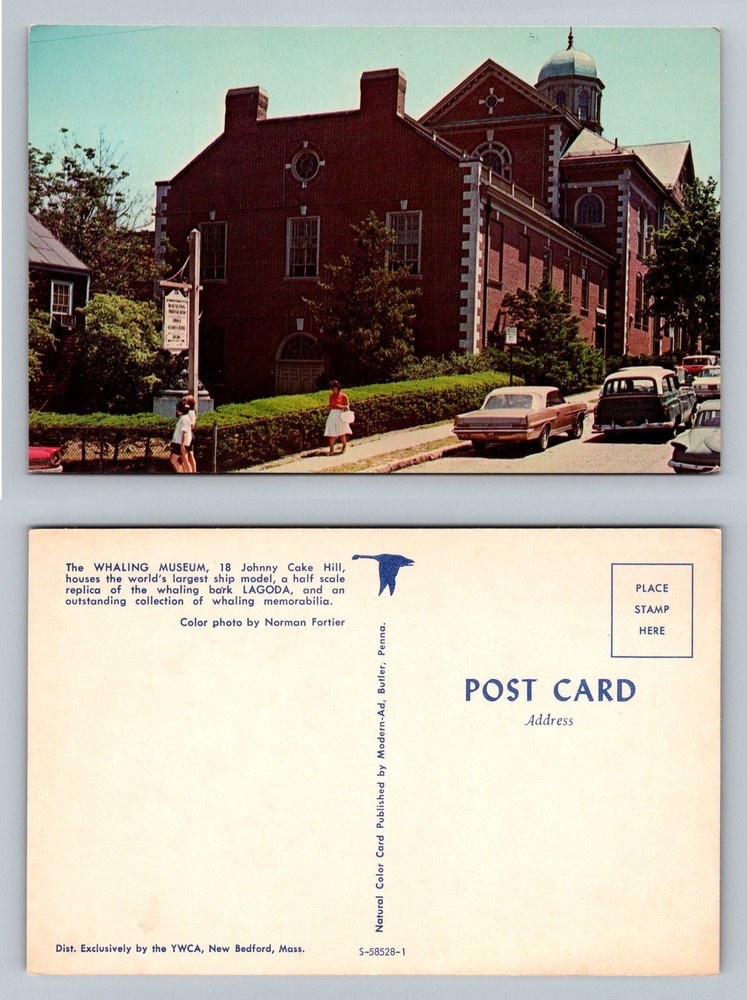 New Bedford, MA-Massachusetts, Whaling Museum Johnny Cake Hill Vintage Postcard