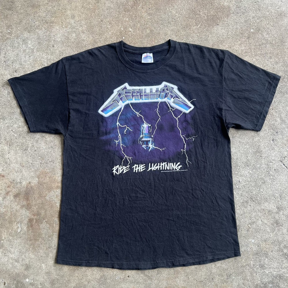 Vintage 2007 Metallica Ride The Lightning Band Shirt Size XL