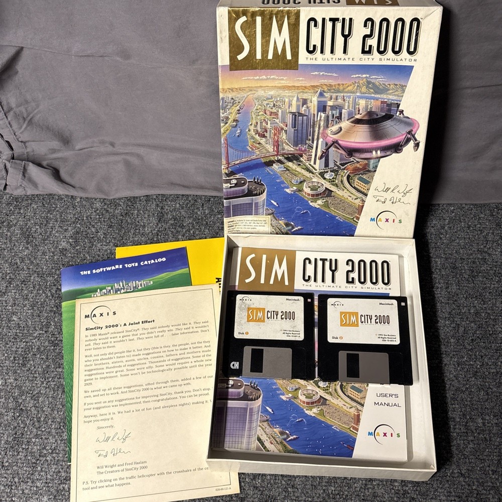 Sim City 2000 for Mac Macintosh / Power Macintosh Vintage 1993 Maxis