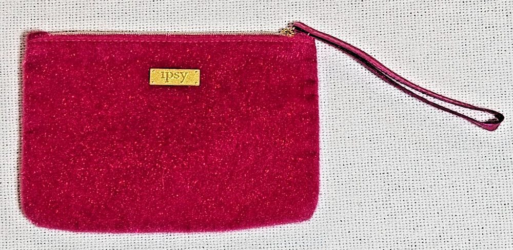 Glam Bag Red & Glitter Makeup Bag 7 X 5 By Ipsy