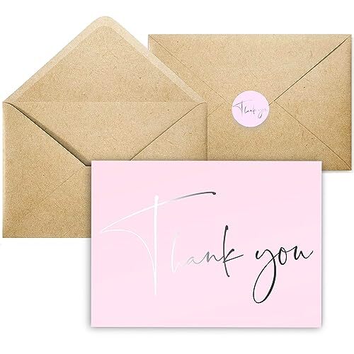 GardenCity Thank You Cards - 30 Pack (Blush Pink)