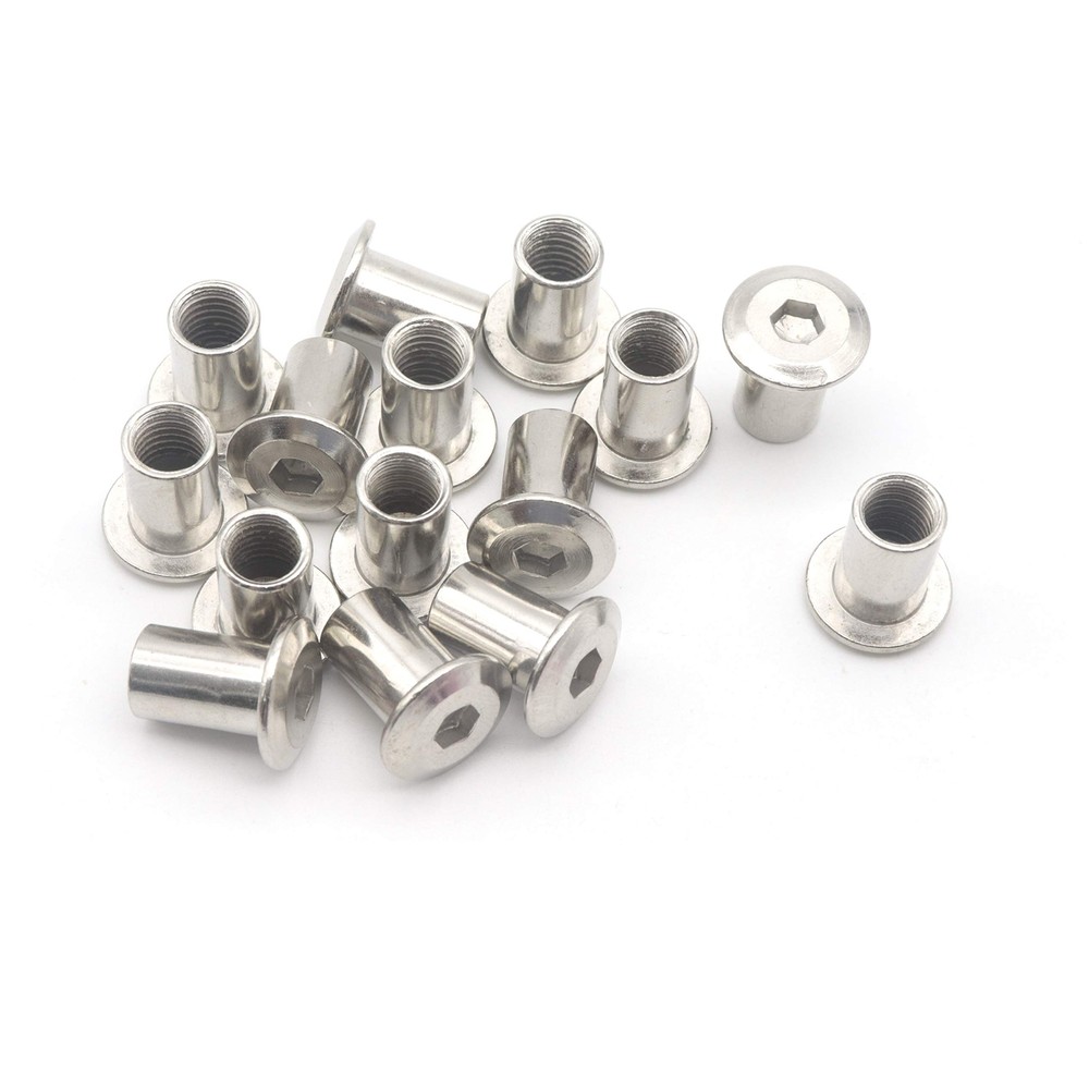 20pcs M8 x 18mm 1.25mm Pitch Rivet Hex Socket Cap Insert Nut Barrel Nut