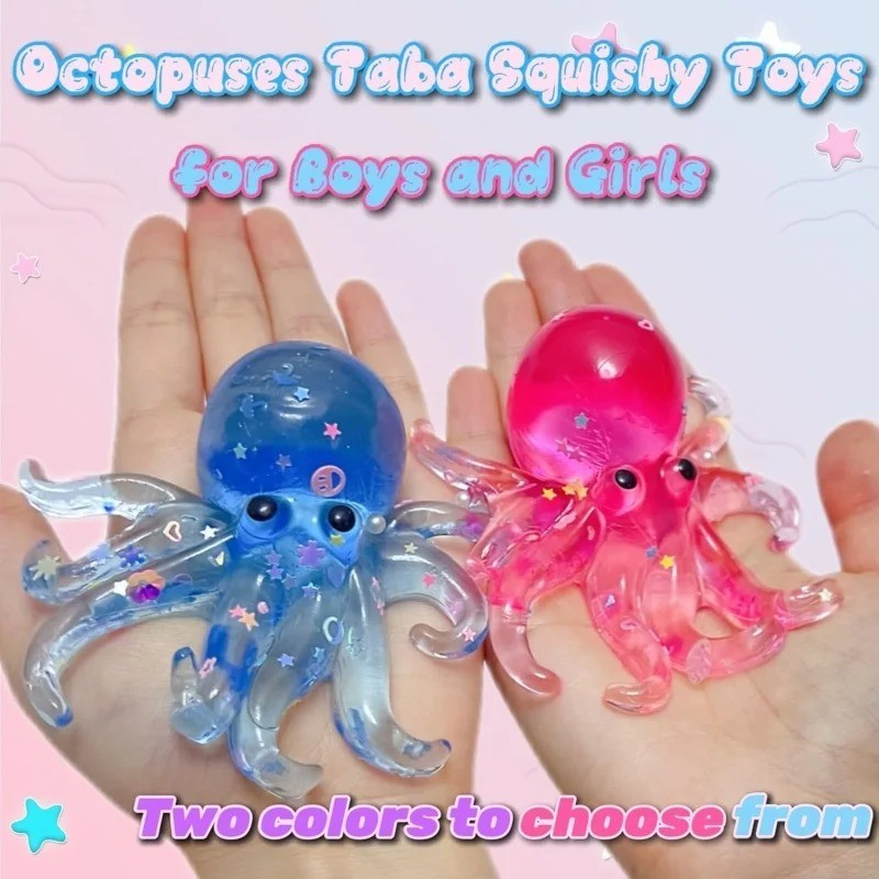 Octopus Squishy Stress Relief Toy Soft Squeeze Sensory Fidget Kids Gift Toy