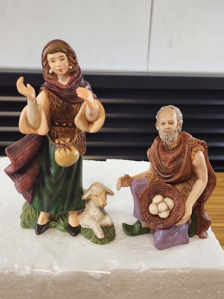Hawthorne Village Thomas Kinkade Nativity Humble Offering & Tending the Flock