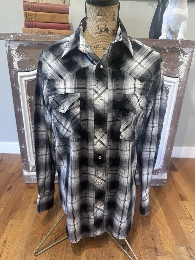 Ladies Medium Wrangler Western Cowboy Shirt