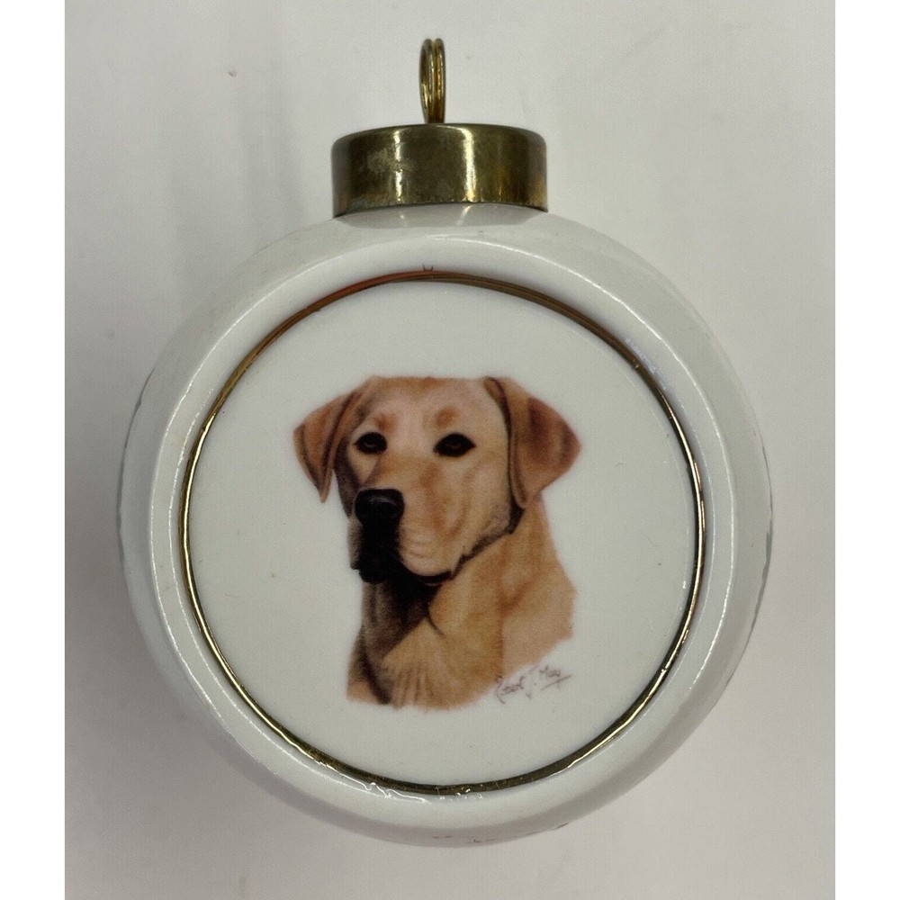 Golden Retriever Christmas Tree Ornament By Artist Robert J May