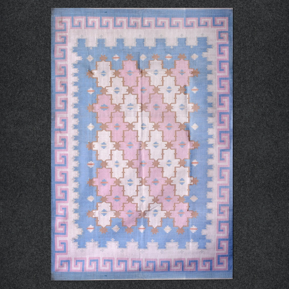Handwoven Cotton Kilim Dhurrie Rug Color Multicolor Handmade Design Carpet Rug