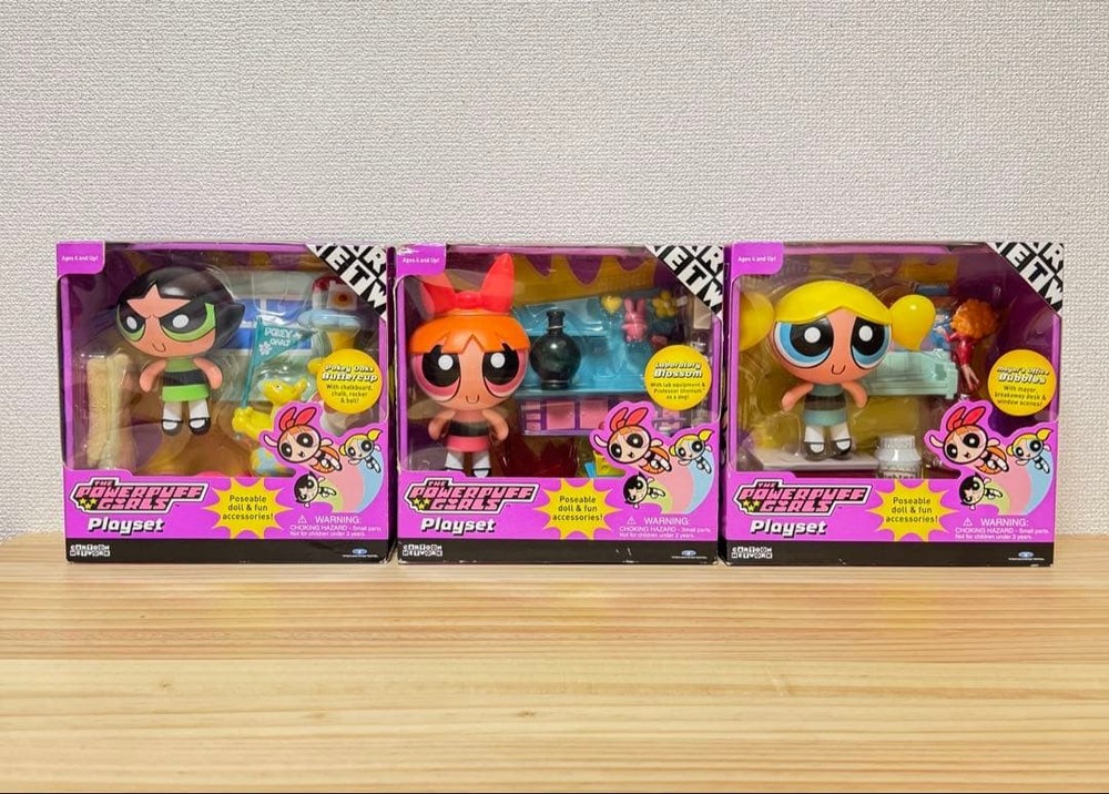 Powerpuff Girls Figure Set 3 Person Set #e5f8a7