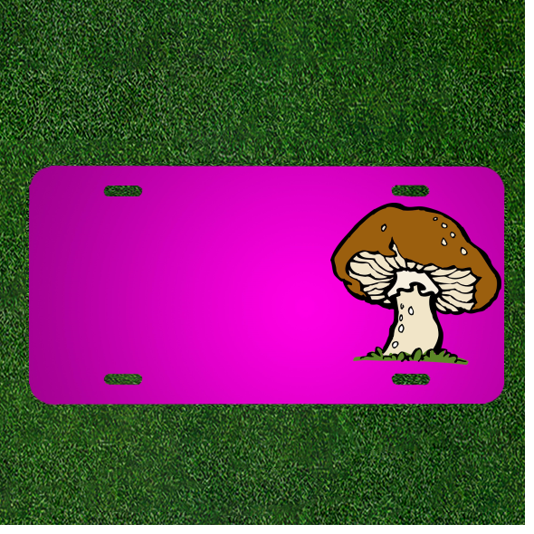 Custom Personalized Car License Plate With Add Names To Mushroom Big Fungus