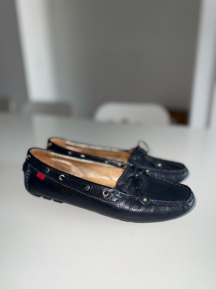 Marc Joseph New York Cypress Hill Black Leather Driving Loafers Size 8.5