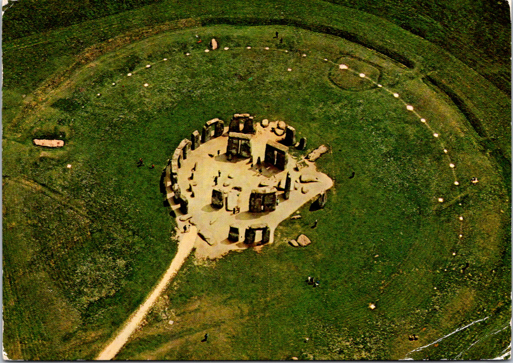 Vintage Postcard Stonehenge Wiltshire England Aerial View