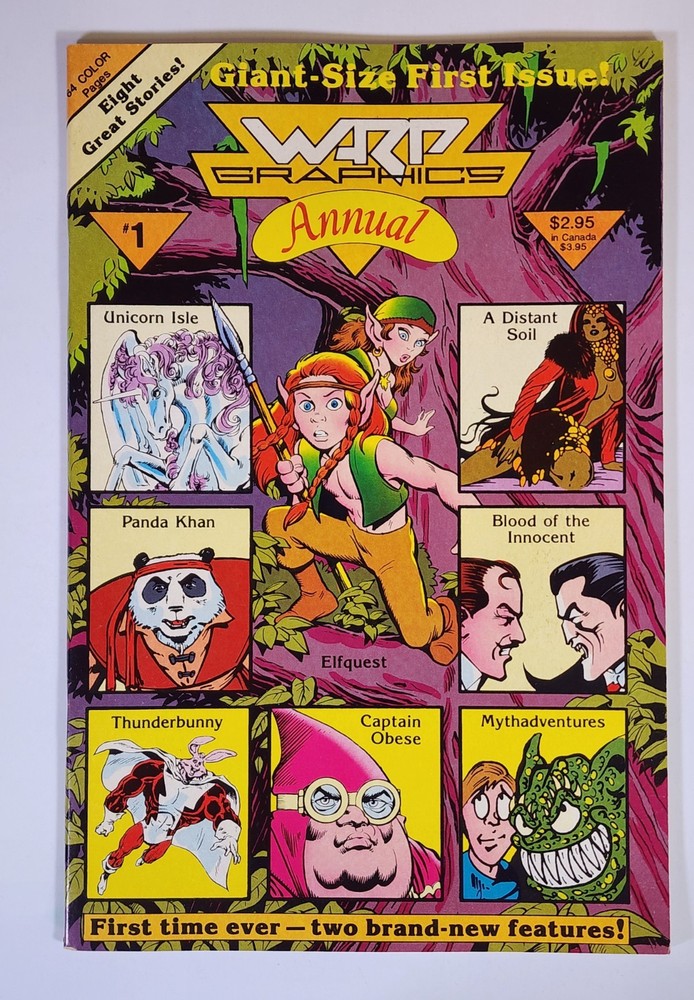Warp Graphics Annual # 1 Vf/Nm Elfquest A Distant Soil Thunderbunny 1986
