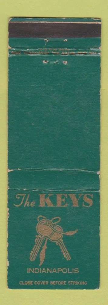 Matchbook Cover - The Keys Indianapolis IN WEAR