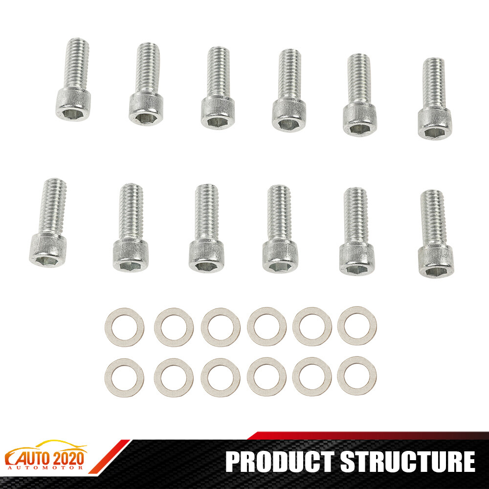 Small Block Chevrolet Intake Manifold Steel Bolts Kit Fit For 283 327 350 400