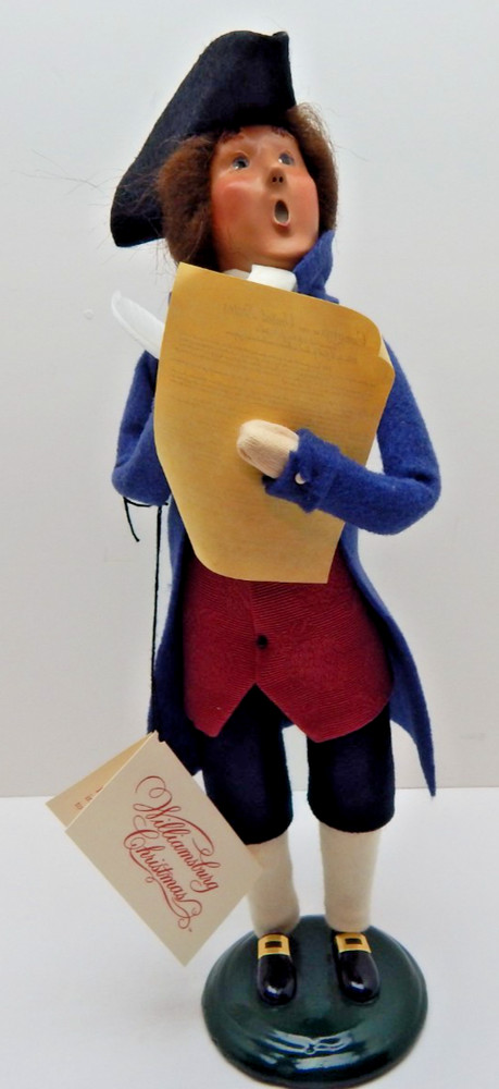 Byers Choice Carolers 2001 Colonial Man Tricorn Hat Williamsburg Christmas (492