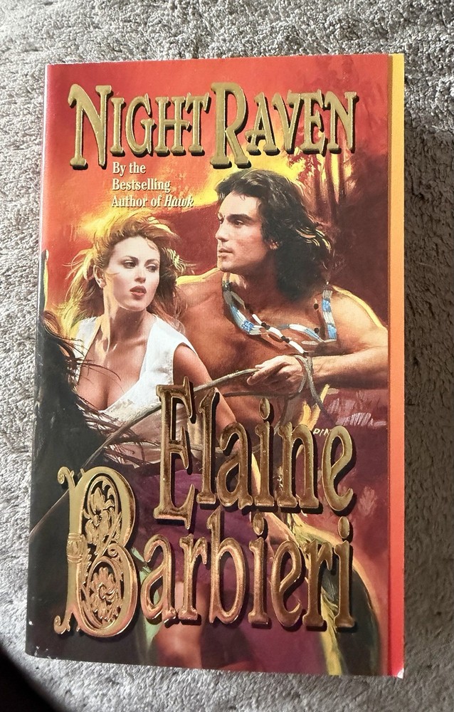 Vintage 2000 Leisure Historical Romance Novel “Night Raven” By Elaine Barbieri