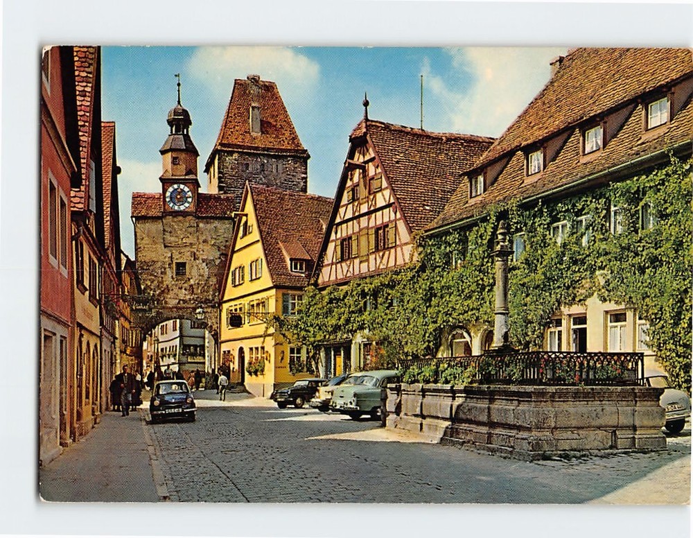 Postcard Röder Arch & Markus Tower Rothenburg ob der Tauber Germany