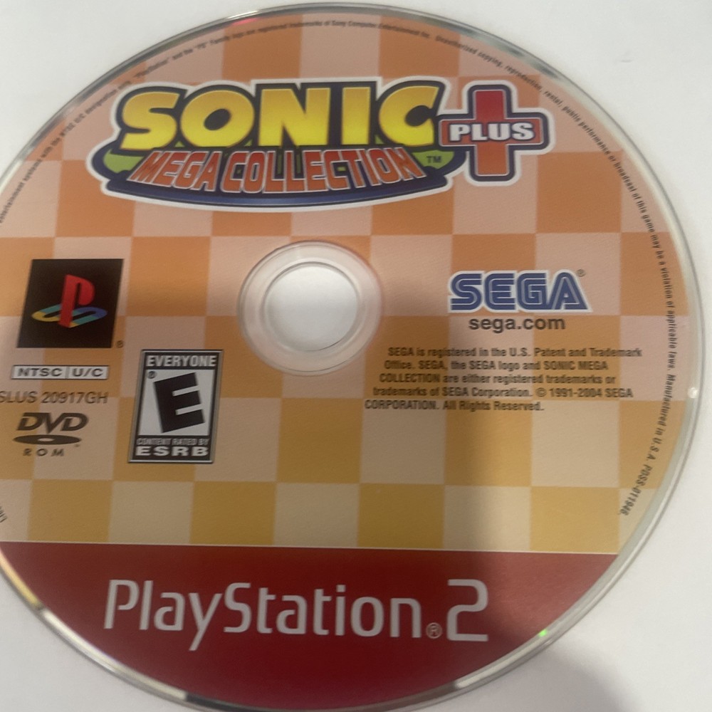 Sonic Mega Collection Plus (Sony PlayStation 2, 2004) Disc Only