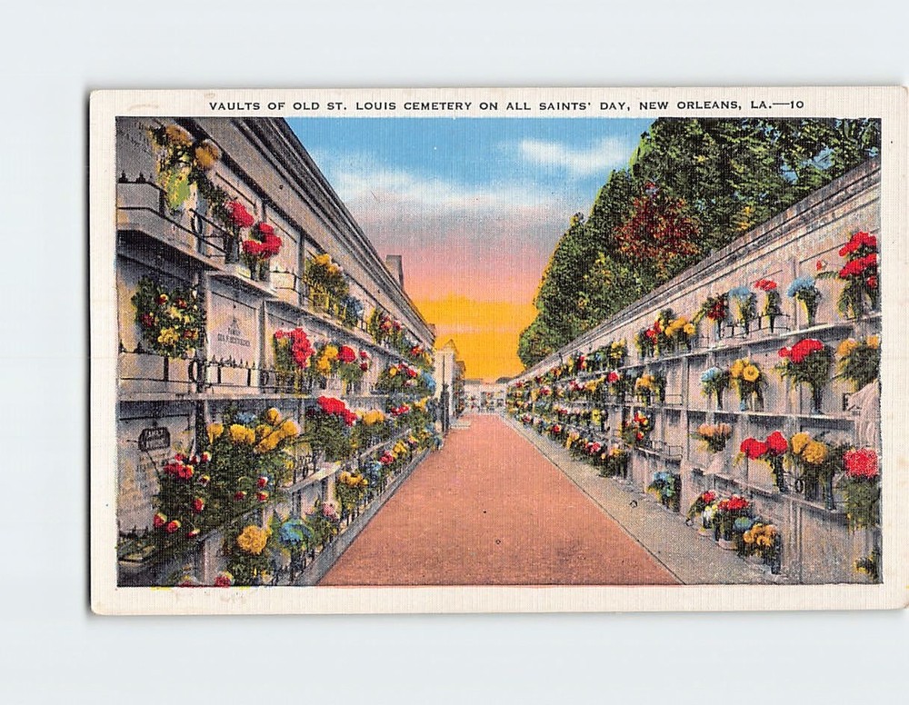 Postcard Vaults of Old St. Louis Cemetery New Orleans Louisiana USA