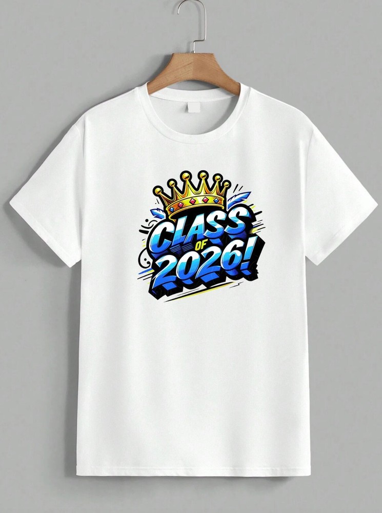 Class Of 2026 Crown King Queen Graduation Senior High School Tee T-Shirt Unisex