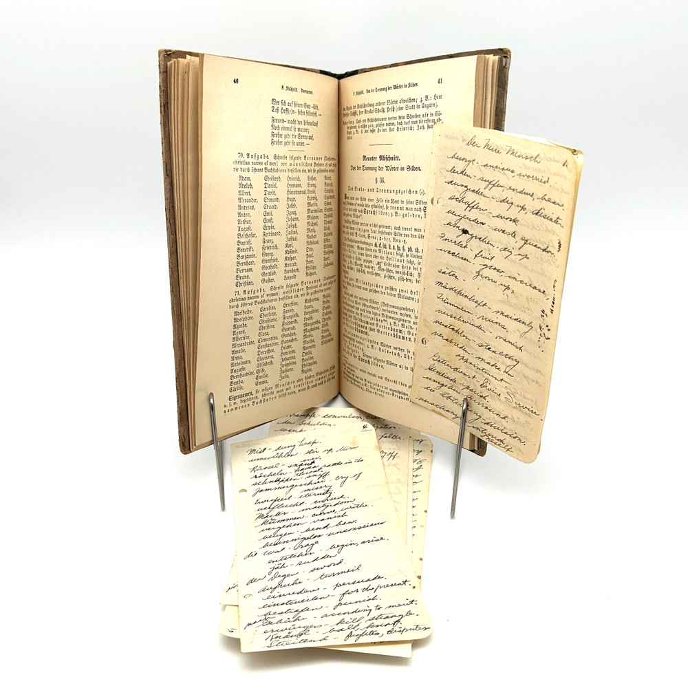 1865 German Grammar Book Witter St Louis Sprach Rechtschreibschule Antique