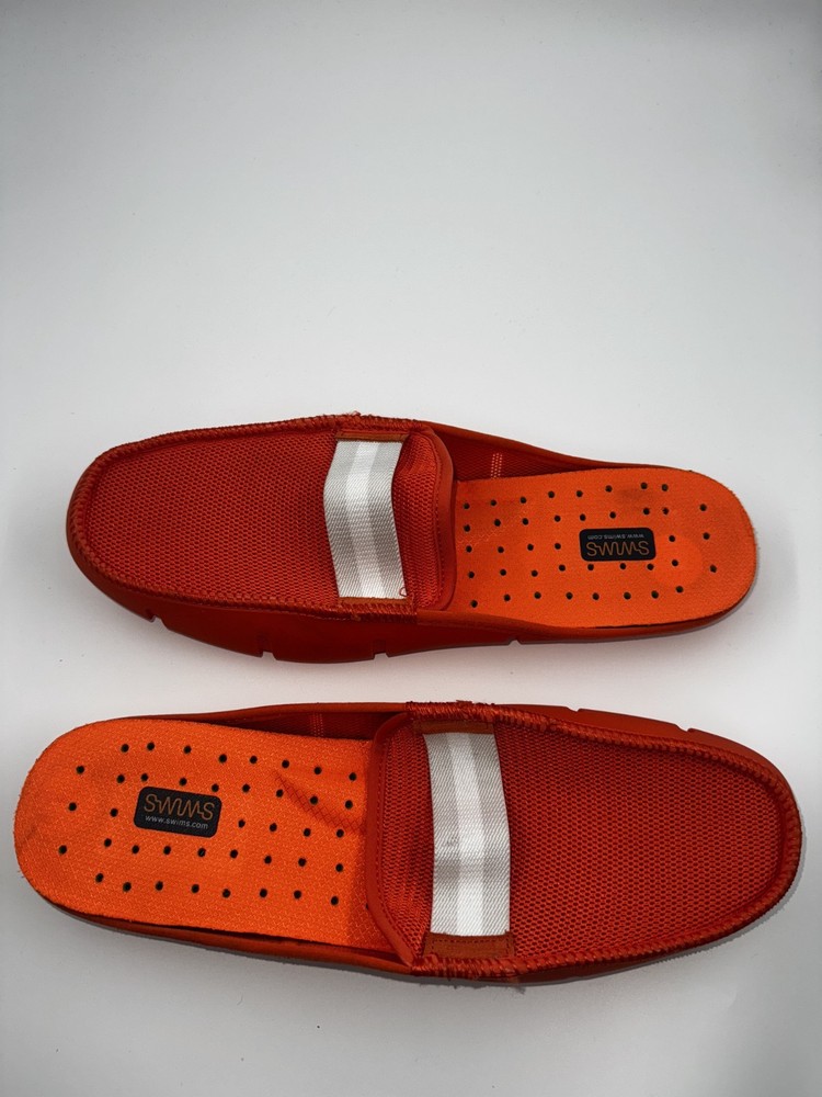 SWIMS Ltd Unisex Slide Loafers Swims Blue US Men's 13 New Orange